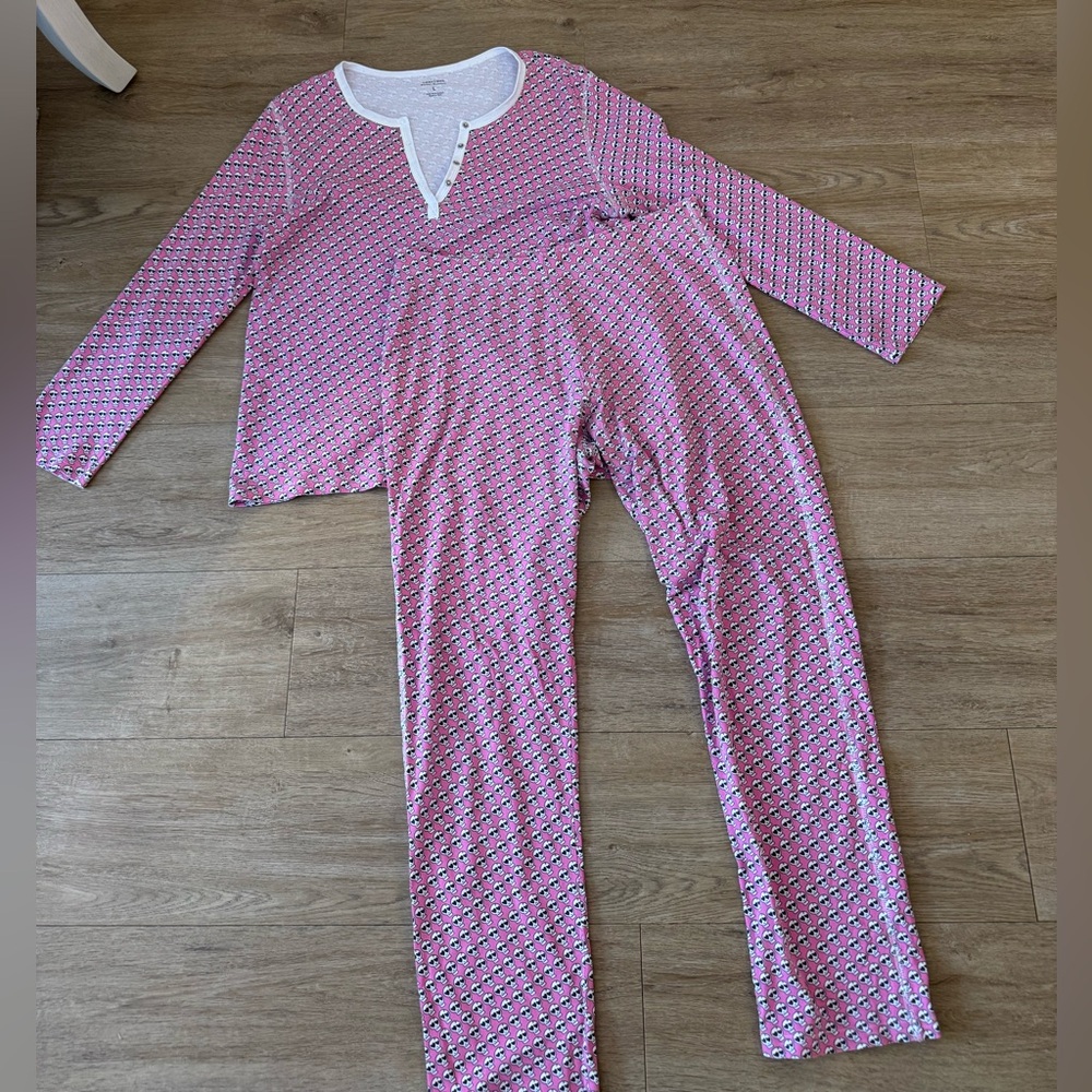 Roller Rabbit Pink Patterned Long-Sleeve Pajama Set - Picture 7 of 8